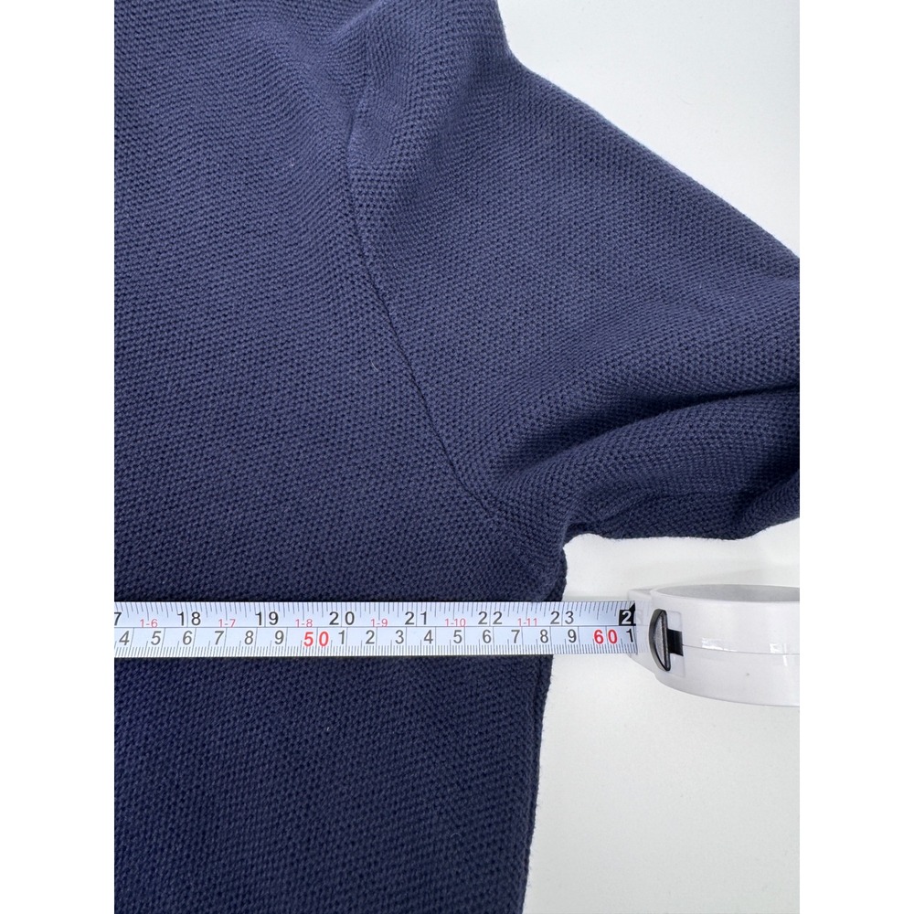 Polo Ralph Lauren Quarter Zip Sweater Mens XL Navy Blue Pima Cotton - Picture 14 of 14